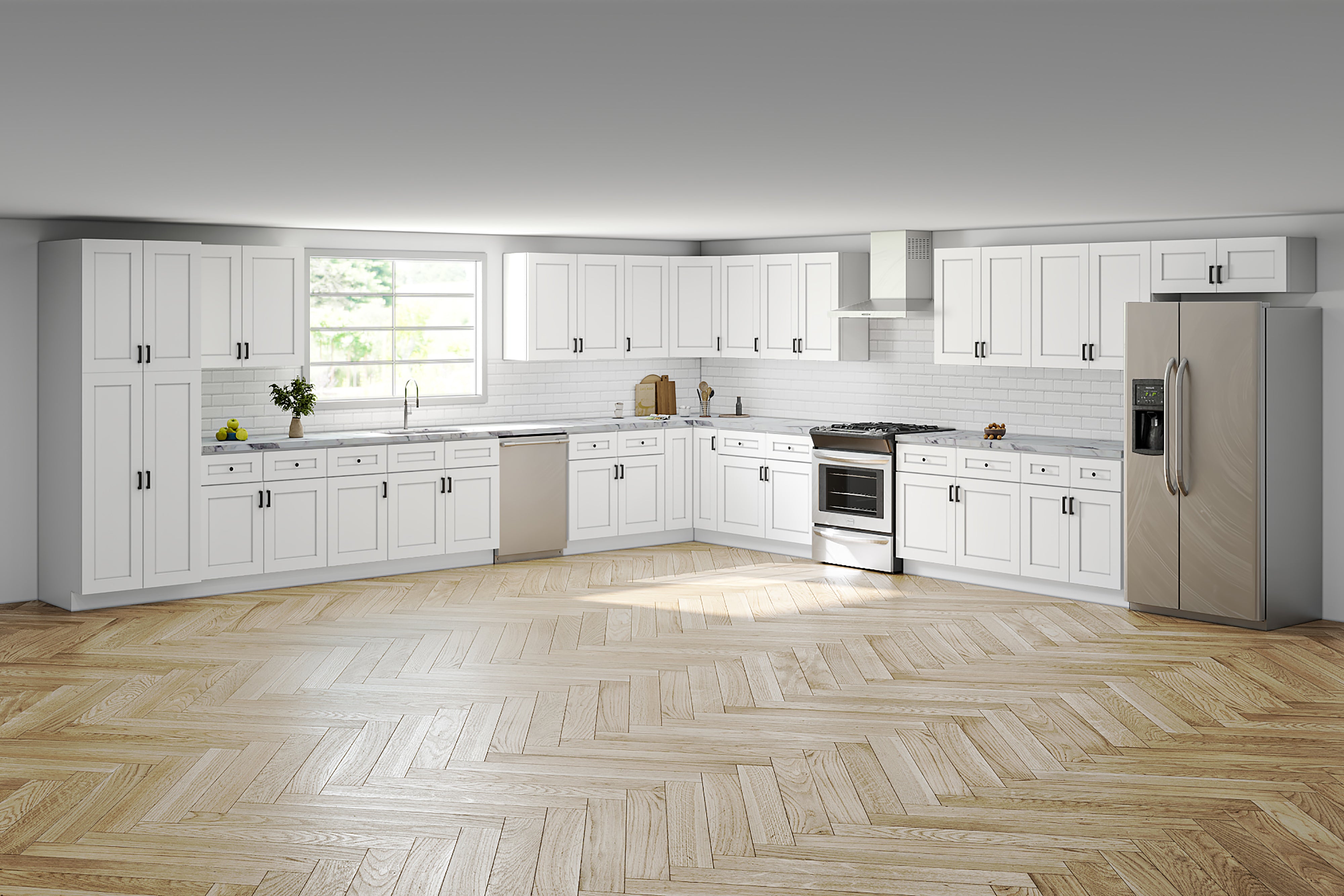 18 X 18 J&K White Shaker Kitchen